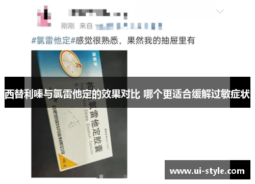 西替利嗪与氯雷他定的效果对比 哪个更适合缓解过敏症状